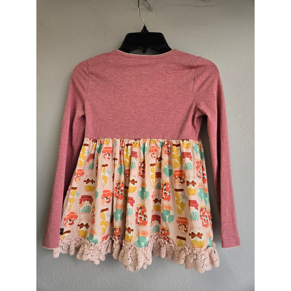 Matilda Jane Jam Session Pink Long Sleeve Peplum Top Girl's Size 8 - Picture 6 of 6
